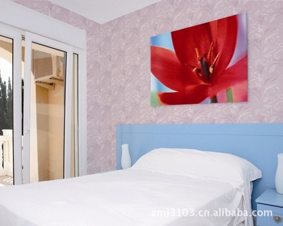 米兰墙纸6-4-7209 简约时尚花卉元素，打造满铺卧室的清新格调